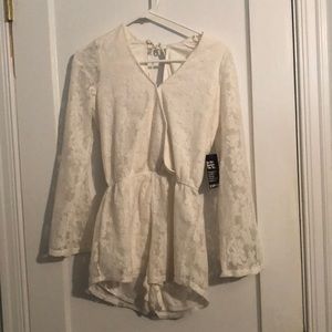 White lace romper
